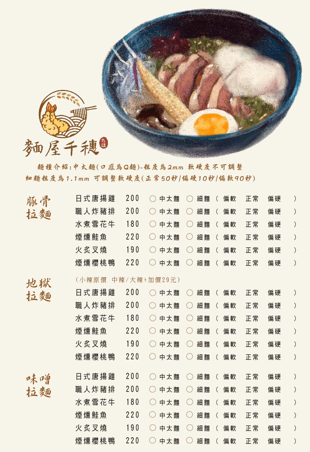 苗栗市美食｜『麵屋千穗』內用免費加麵~升級套餐有炸物,小菜和飲料～可以吃得更豐富滿足！