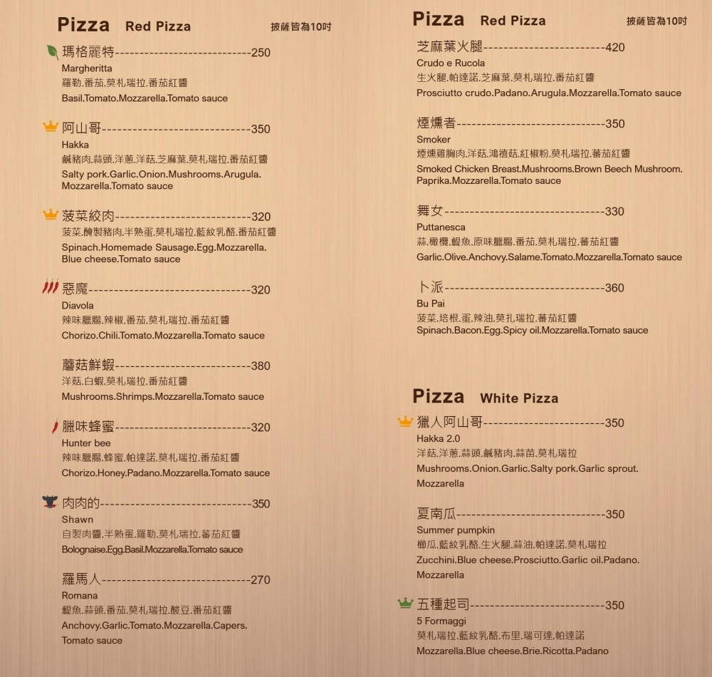 桃園中壢美食｜『品手感披薩 Pin Pizza Bar』內壢現烤披薩香氣逼人！招牌阿山哥鹹豬肉披薩&五種起司披薩！