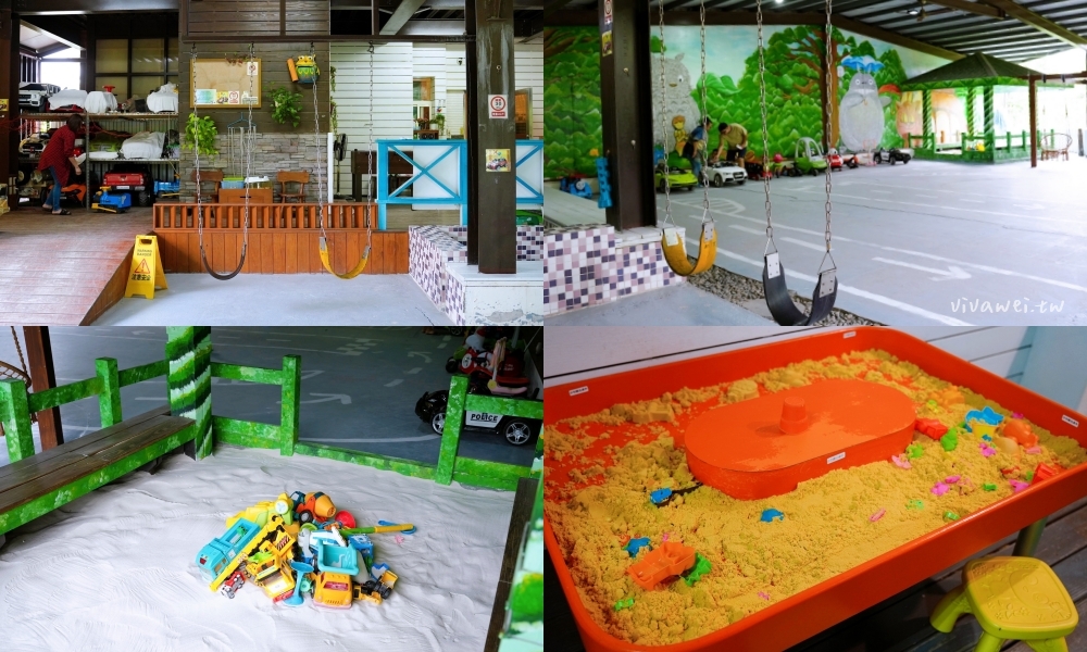 宜蘭冬山住宿｜『松之墅溜滑梯親子民宿』小孩天堂～溜滑梯房型+電動車+沙池+球池+迎賓下午茶+超澎湃早餐一次滿足！