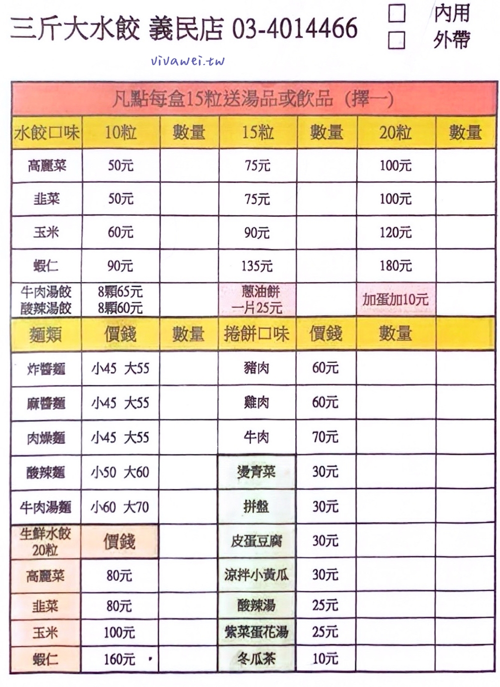 桃園中壢美食｜『三斤大水餃』平價麵食小吃店～點15顆水餃就送酸辣湯～蔥抓餅加蛋也是必吃品項！