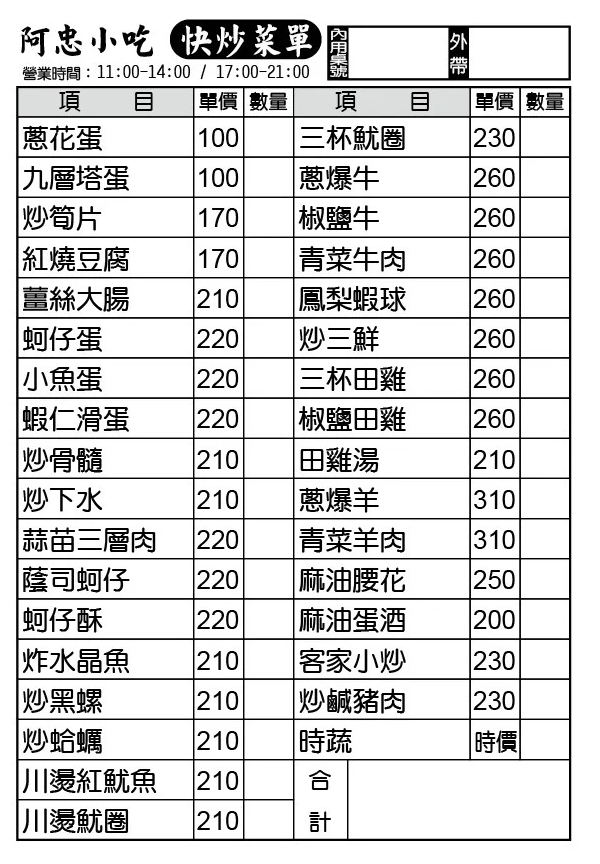 苗栗市美食|『阿忠小吃』2025最新菜單~從小吃到大的鎮店之寶"牛肉燴飯"~另有多達30多種的快炒品項! 苗栗市美食|『阿忠小吃』2025最新菜單~從小吃到大的鎮店之寶"牛肉燴飯"~另有多達30多種的快炒品項!
