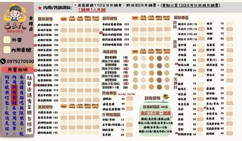 桃園平鎮美食｜『巴豆夭百元美味鍋物-金陵店』平價鍋物170元起～自助區有白飯,王子麵,蒸煮麵,鍋燒麵,爆米花,飲料,霜淇淋任你吃～還附設免費停車場！