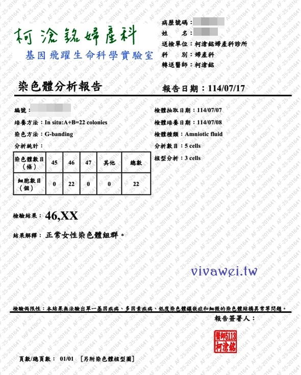 【柯滄銘婦產科診所】懷孕17週．2025年羊膜穿刺+羊水晶片檢查（檢查費用&報告等多久）