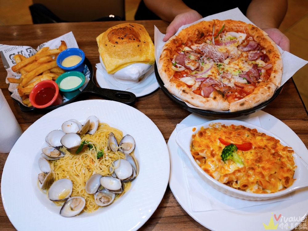 桃園中壢美食｜『Mint Pasta 中原店』高CP值的義大利麵&焗烤&手工窯烤披薩～還有貼心供應素食餐點！