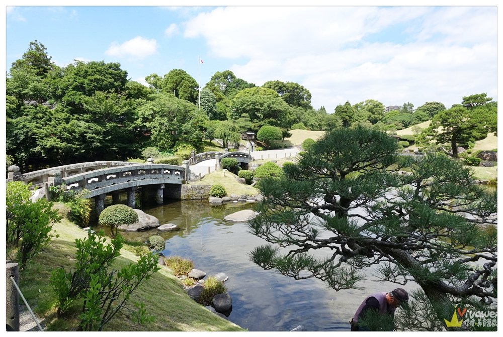 日本熊本景點｜『水前寺成趣園』必須造訪的絕美景點-仿富士山造型的小丘!