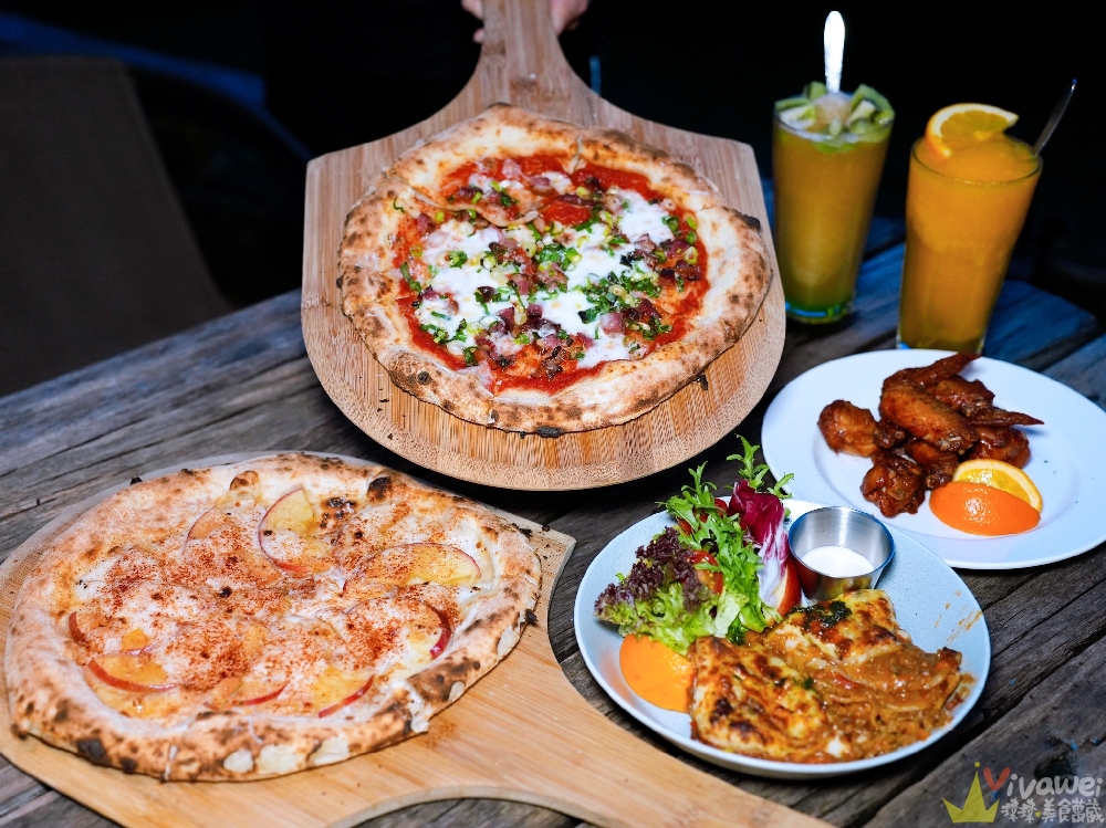 宜蘭礁溪美食｜『空ㄟ農場』宜蘭最美夜景餐廳～適合約會聚餐和放空～必吃手工窯烤PIZZA&焗烤千層麵！