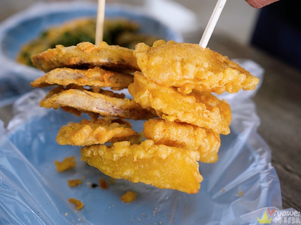 苗栗後龍美食｜『古早味蚵嗲』近苗栗高鐵的排隊炸物～現點現炸超酥脆～蚵嗲、肉嗲、蝦嗲必吃！