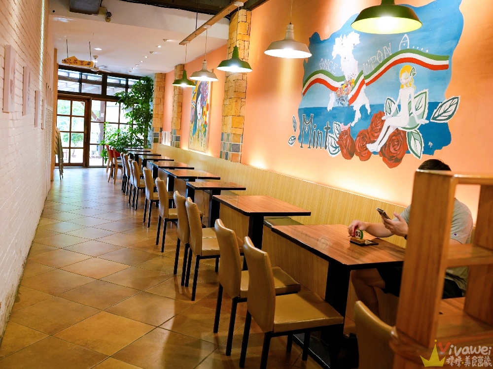 桃園中壢美食｜『Mint Pasta 中原店』高CP值的義大利麵&焗烤&手工窯烤披薩～還有貼心供應素食餐點！