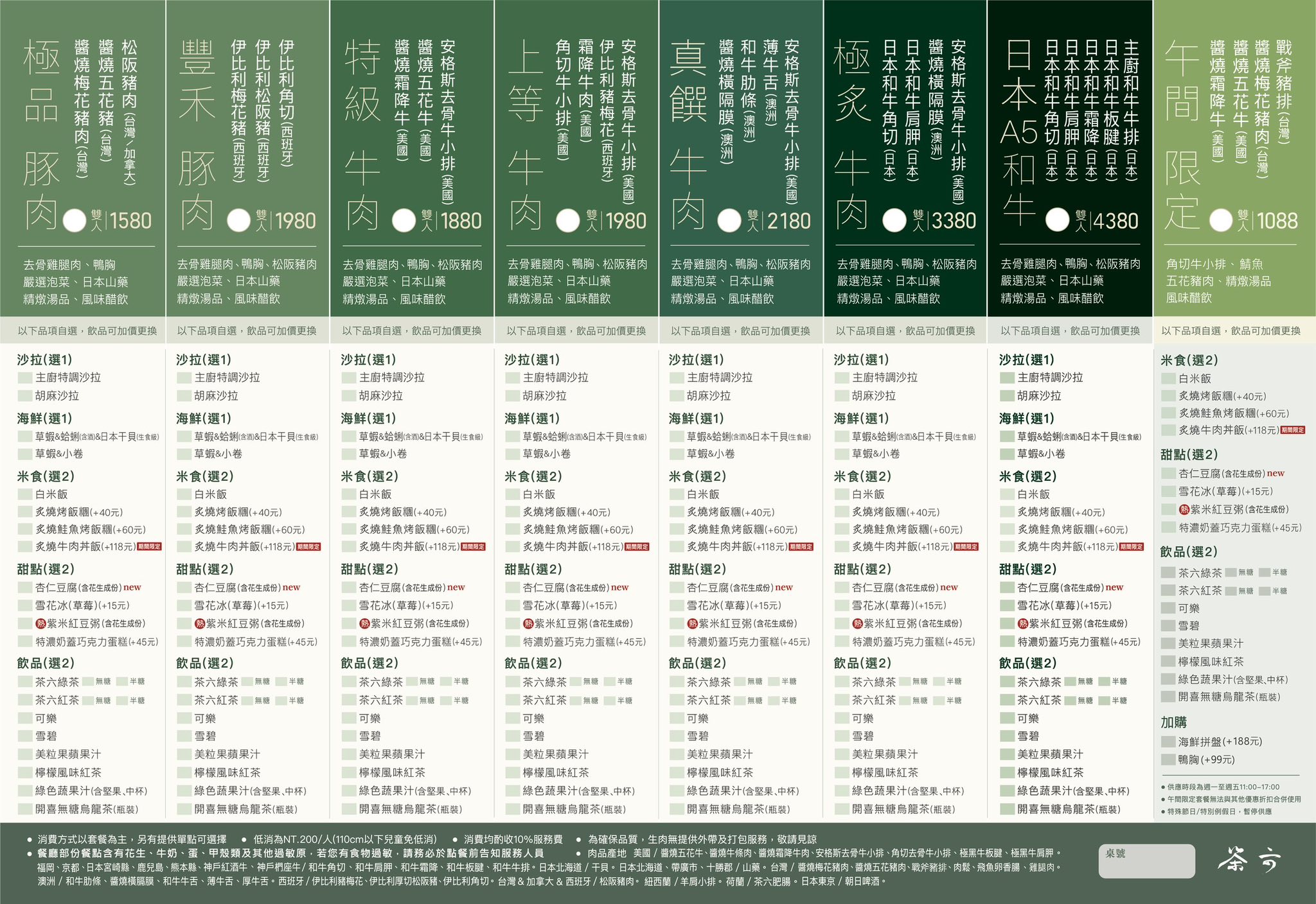 台中北屯美食｜『茶六燒肉堂-東山店』上等牛肉雙人套餐～附餐有沙拉,米食,海鮮,甜點,飲料！