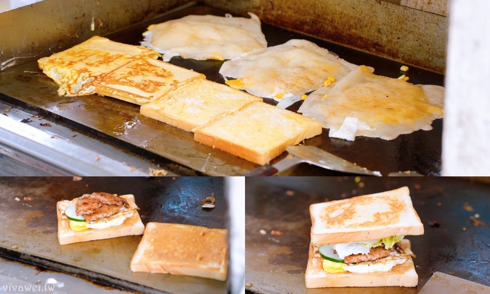 苗栗市美食｜『朝日三明治』平日限定！英才路上的行動早餐車～專賣盒裝三明治&鐵板吐司&法式吐司&粉漿蛋餅！