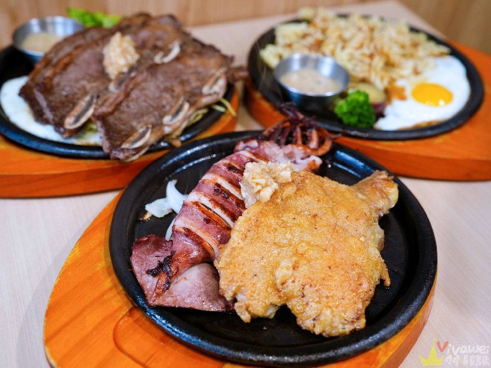 新竹竹北美食｜『牛範生台式蒜香牛排』牛排界的模範生～高CP值平價牛排！加鐵板麵&獨家油封蒜醬都免費！還有豐盛自助吧吃到飽！