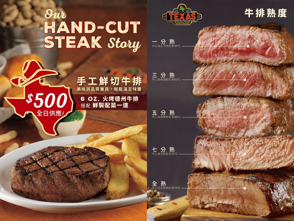 桃園中壢美食｜『Texas Roadhouse 德州鮮切牛排』青埔新光影城/置地廣場xpark二樓！美式排餐專賣店~內用餐包&花生無限吃到飽！