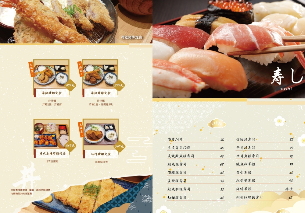 苗栗市美食｜『花鳥和食』2026最新菜單！豪華生魚片丼飯、握壽司、手捲一次滿足～還有炸豬排及多款日式定食！
