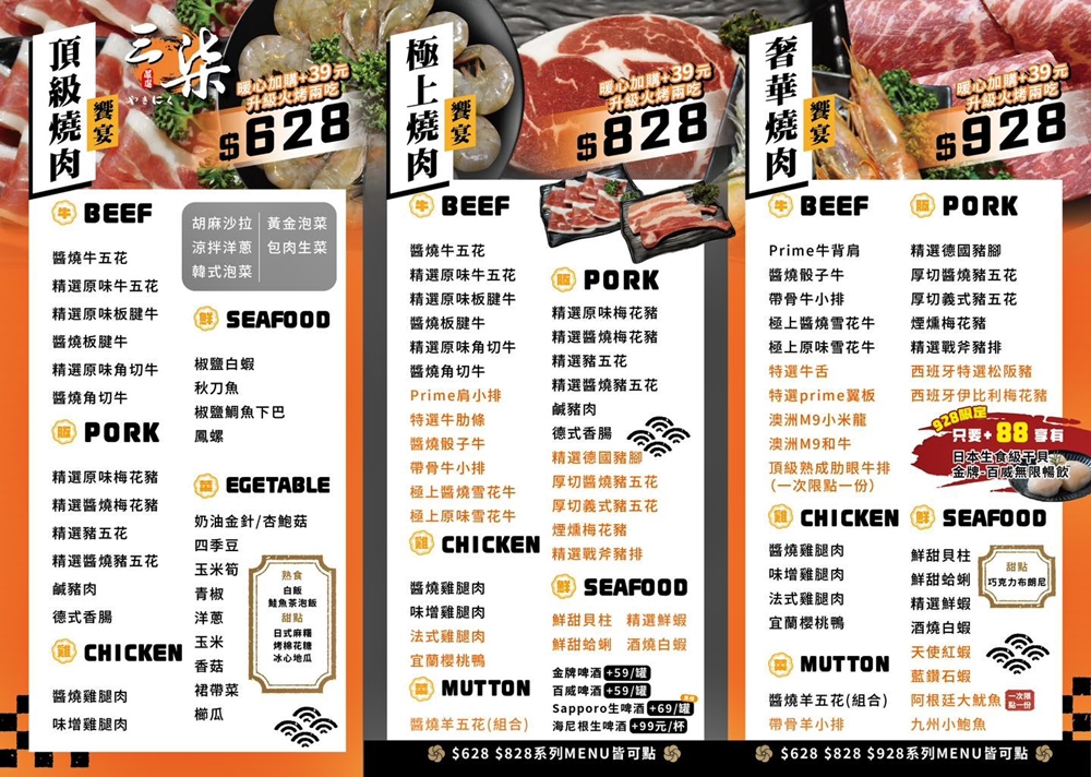 桃園中壢美食｜『三柒燒肉專門店』超豪華和牛燒烤吃到飽！還有生啤酒無限暢飲！